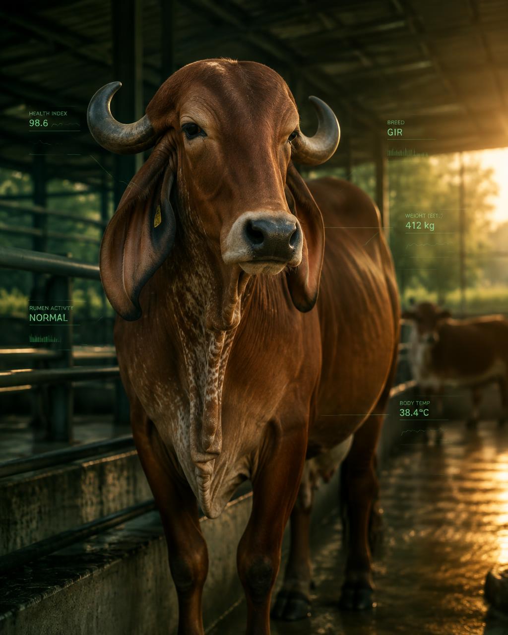 Livestock with AI health monitoring